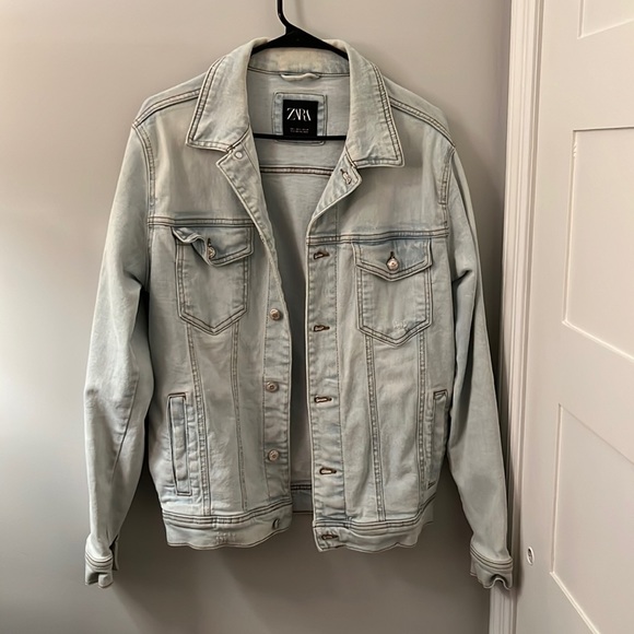 Men’s M Zara Denim Jacket (light blue/grey) - Picture 1 of 2